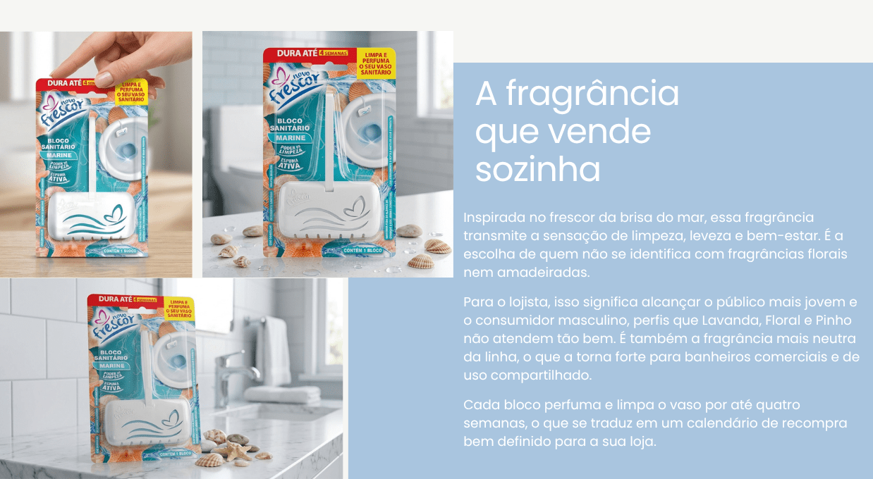 Bloco Sanitário Marine aplicado em banheiros residenciais e comerciais