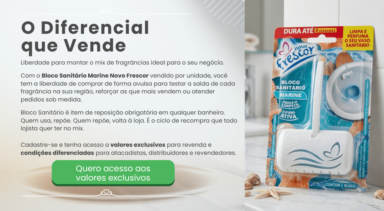 Unitário do Bloco Sanitário Marine com cesto Novo Frescor para atacado