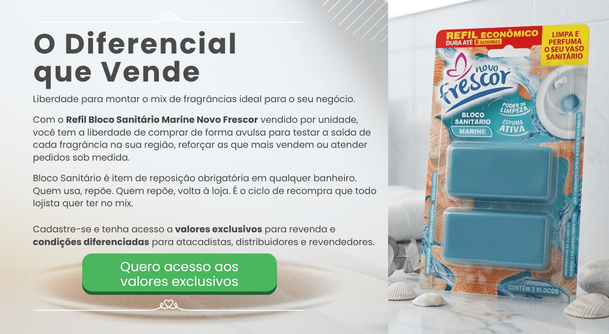 Unitário do Bloco Sanitário Marine com cesto Novo Frescor para atacado