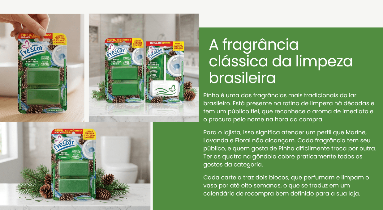Bloco Sanitário Pinho aplicado em banheiros residenciais e comerciais