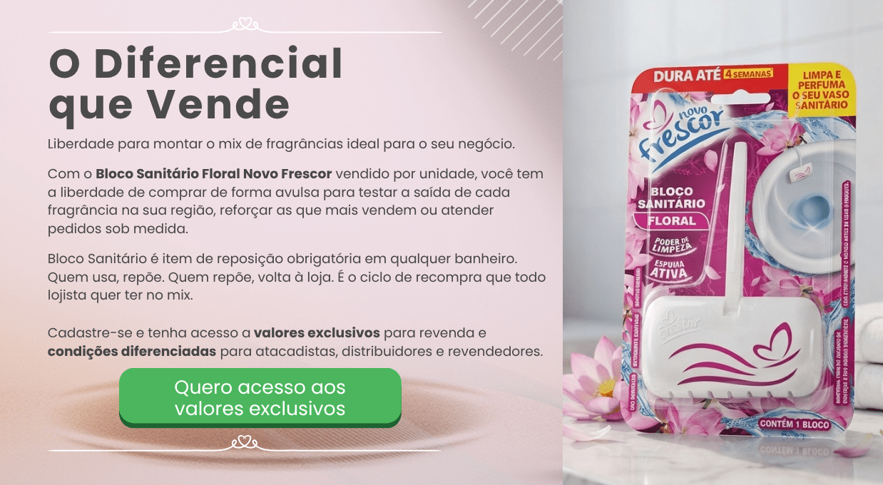  Bloco Sanitário Floral com cesto Nov//o Frescor para atacado