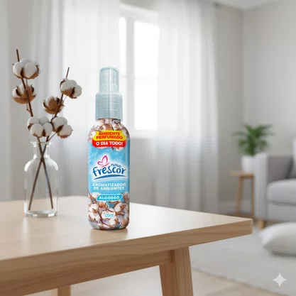 Aromatizador de Ambientes Spray Algodão | Novo Frescor 120ml