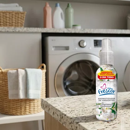 Aromatizador de Ambientes Spray Chá Branco | Novo Frescor 120ml