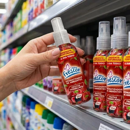 Aromatizador de Ambientes Spray Frutas Vermelhas | Novo Frescor 120ml