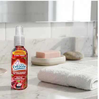 Aromatizador de Ambientes Spray Frutas Vermelhas | Novo Frescor 120ml