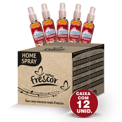Aromatizador de Ambientes Spray Cereja & Avelã | Novo Frescor 120ml