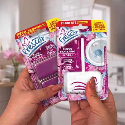 Bloco Sanitário Floral Novo Frescor | 25g | Unidade