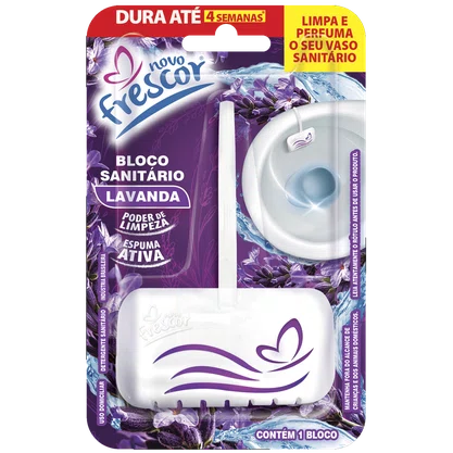 Bloco Sanitário Lavanda Novo Frescor | 25g | Caixa com 24 Unidades
