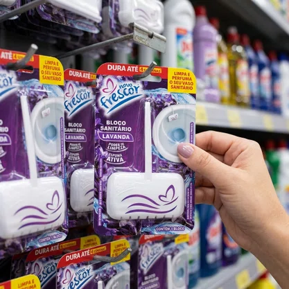 Bloco Sanitário Lavanda Novo Frescor | 25g | Caixa com 24 Unidades