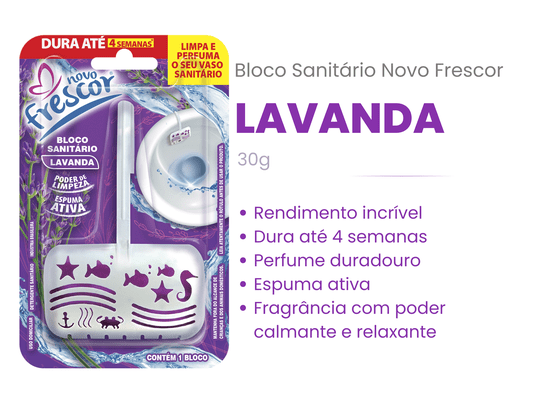 Bloco Sanitario Lavanda Novo Frescor - 30gramas - unidade