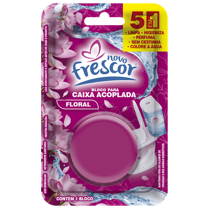Bloco Sanitário para Caixa Acoplada Floral 45g caixa com 24un