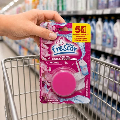 Bloco Sanitário para Caixa Acoplada Floral 45g caixa com 24un