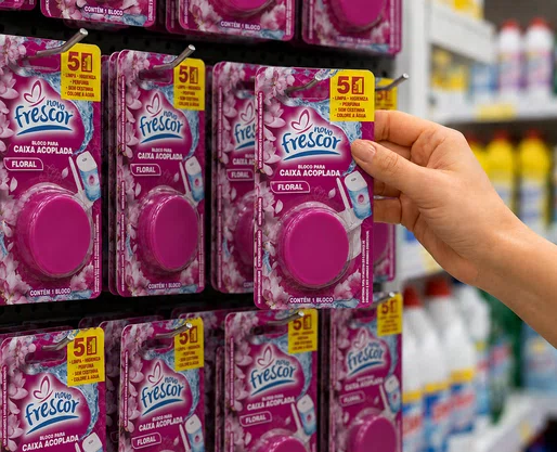 Bloco Sanitário para Caixa Acoplada Floral 45g caixa com 24un