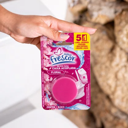 Bloco Sanitário para Caixa Acoplada Floral Novo Frescor - 45g
