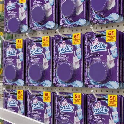 Bloco para Caixa Acoplada Lavanda Novo Frescor | 45g | Caixa com 24 unidades