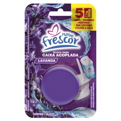 Bloco para Caixa Acoplada Lavanda Novo Frescor | 45g | Caixa com 24 unidades