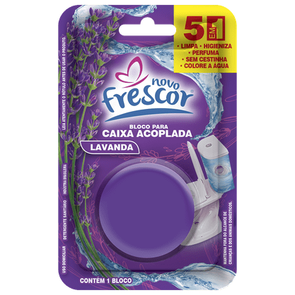Bloco Sanitário para Caixa Acoplada Lavanda Novo Frescor - 45g