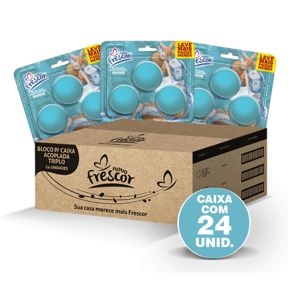 Bloco Sanitário Triplo para Caixa Acoplada Marine 45g caixa com 24x03