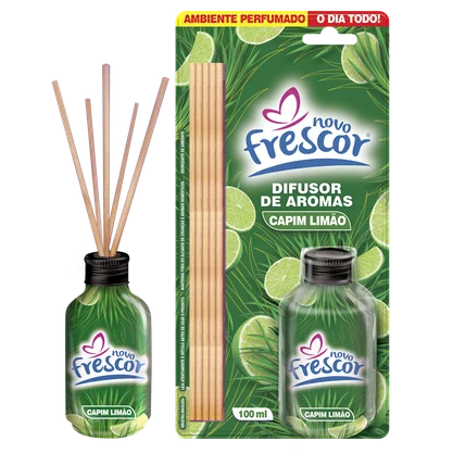 Difusor de Aromas Capim Limão | Caixa com 12 unidades | 100ml