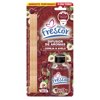 Difusor de Aromas Cereja & Avelã | Varetas | Novo Frescor | 100ml