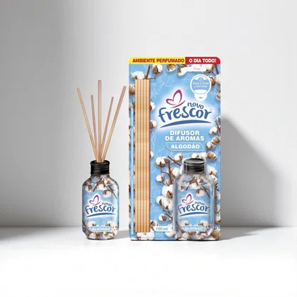 Difusor de Aromas Algodão | Varetas | Novo Frescor | 100ml