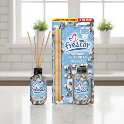 Difusor de Aromas Algodão | Varetas | Novo Frescor | 100ml