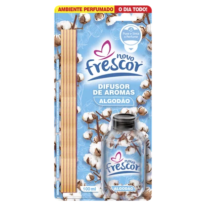 Difusor de Aromas Algodão | Varetas | Novo Frescor | 100ml