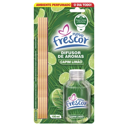 Difusor de Aromas Capim Limão | Varetas | Novo Frescor | 100ml