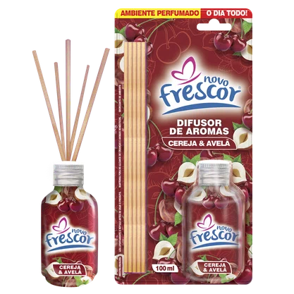 Difusor de Aromas Cereja & Avelã | Caixa com 12 unidades | 100ml