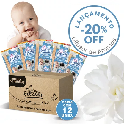 Difusor de Aromas Cheirinho de Bebê | Caixa com 12 unidades | 100ml