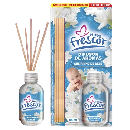 Difusor de Aromas Cheirinho de Bebê | Caixa com 12 unidades | 100ml
