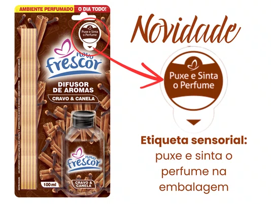 Difusor de Aromas Cravo & Canela | Varetas | Novo Frescor | 100ml