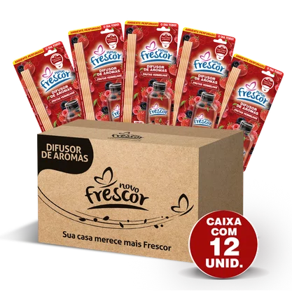 Difusor de Aromas Frutas Vermelhas | Caixa com 12 unidades | 100ml