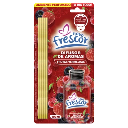 Difusor de Aromas Frutas Vermelhas | Varetas | Novo Frescor | 100ml