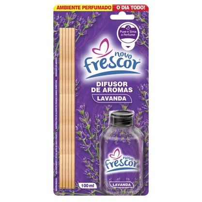 Difusor de Aromas Lavanda | Varetas | Novo Frescor | 100ml