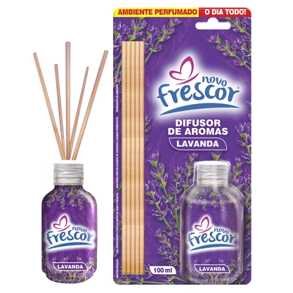 Difusor de Aromas Lavanda | Varetas | Novo Frescor | 100ml