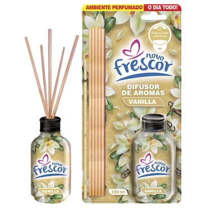 Difusor de Aromas Vanilla | Caixa com 12 unidades | 100ml