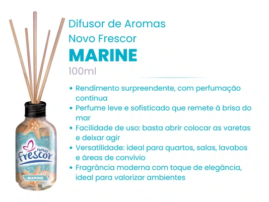 Difusor de Aromas Marine | Caixa com 12 unidades | 100ml