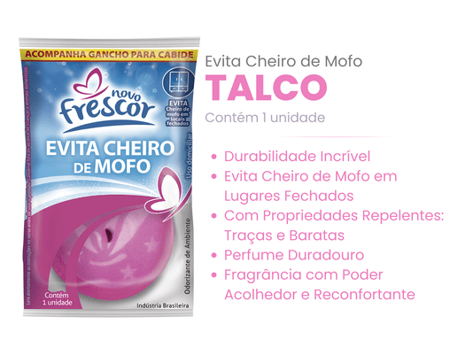 Evita Cheiro de Mofo Fragrâncias Mistas  Novo Frescor - cx com 72un