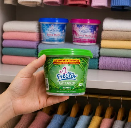Evita Mofo Bambu Novo Frescor - Desumidificador - Pote 80g