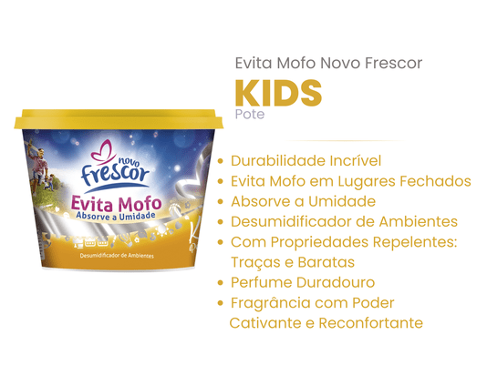 Evita Mofo kids Novo Frescor - Pote 80g - Caixa com 12UN