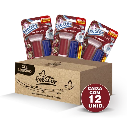 Gel Adesivo Sanitário Cereja & Avelã | 4 Aplicações | com Aplicador | 28g | Caixa com 12unidades Gel Adesivo Sanitário Cereja & Avelã | 4 Aplicações | com Aplicador | 28g | Caixa com 12unidades