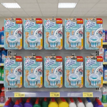 Gel Adesivo Sanitário Marine Novo Frescor | 1 Aplicação | Com Aplicador | 7g | Caixa com 48 Unidades