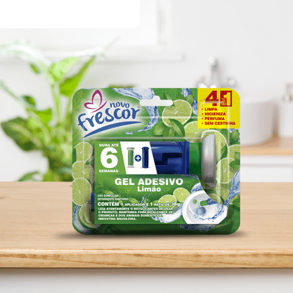 Gel Adesivo Sanitário Limão | Com Aplicador | 6 aplicações 38g | Caixa com 12un