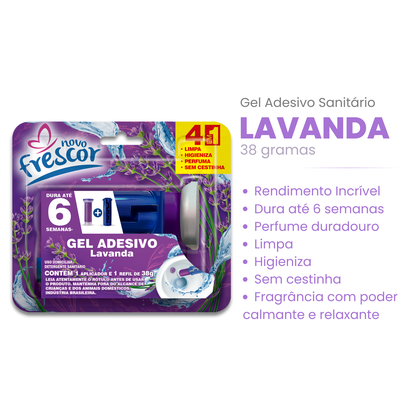 Gel Adesivo Lavanda com Aplicador - 6 aplicações - 38g - caixa com 12un