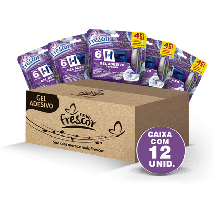 Gel Adesivo Sanitário Lavanda com Aplicador - Novo Frescor - 6 aplicações de 38g