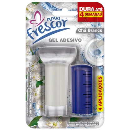 Gel Adesivo Sanitário Chá Branco | 4 Aplicações | com Aplicador | 28g | Caixa com 12unidades