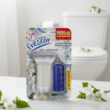 Gel Adesivo Sanitário Chá Branco | 4 Aplicações | com Aplicador | 28g | Caixa com 12unidades