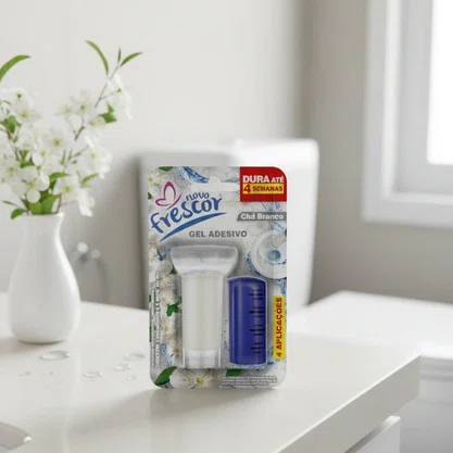 Gel Adesivo Sanitário Chá Branco | 4 Aplicações | com Aplicador | 28g | Caixa com 12unidades