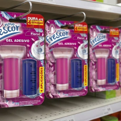 Gel Adesivo Sanitário Floral | 4 Aplicações | Com Aplicador | 28g